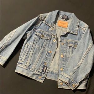 Toddler washed blue jean jacket